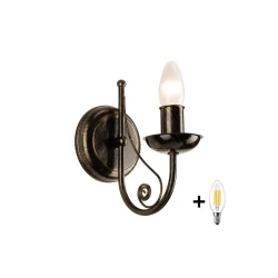 Brilagi - LED zidna svetiljka STEFANO 1xE14/40W/230V crna patina