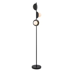 Rabalux Podna lampa Jules, Staklena kugla, 3xG9, 3x5W, 105cm, Crno-bela