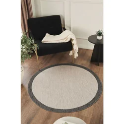 Conceptum Hypnose okrugli tepih Sisalux 3088, prečnik 120 cm, siva / antracit