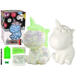 Kreativni komplet samorog DIY diamanti kristali zelena