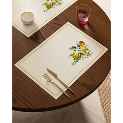 Madame Coco Set podmetača za sto Montana, 42x29cm, 4 komada, Krem