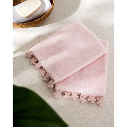 Madame Coco Set peškira za ruke RUTH, 2 komada, Pamučni, 30x40cm, Roze