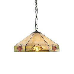 Endon 64285 - Luster na lancu Tiffany NEVADA 1xE27/60W/230V prečnik 35 cm