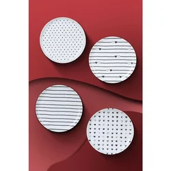 Hermia Servisni set za kolače, 4 komada, Beli