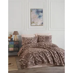 Lessentiel Maison Set Prekrivač i jastučnica Muster, 160x230 cm, Braon