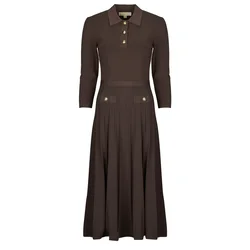 MICHAEL Michael Kors POLO FLARE MIDI DRESS Kostanjeva