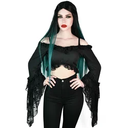 Majica moška - Tessa Terror Lace Top - KILLSTAR - KSRA003495