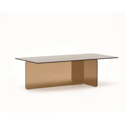 Rjava steklena mizica 60x120 cm Zaren – Kave Home