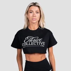 GymBeam Women‘s Thrive Cropped T-shirt Black