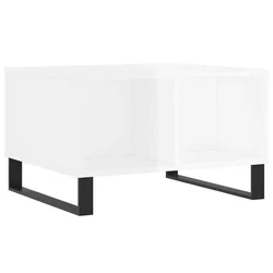 Stolić za kavu sjajni bijeli 60x50x36,5 cm konstruirano drvo