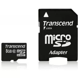 Memorijska kartica transcend sd micro 8gb hc class 10 + sd adapter
