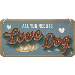 NOSTALGIC ART Viseći znak PfotenSchild - Love Dog