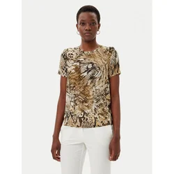 Marciano Guess Bluza Blusa tatjana ss printed Rjava Comfort Fit