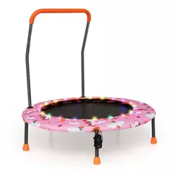 Northix Otroški mini trampolin 92 cm LED 25 kg ročaj