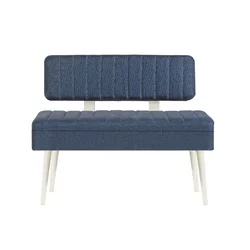 Conceptum Hypnose Trpezarijska klupa Vina 1048 110x85x36cm Belo-Tamnoplava