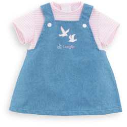 Oblačilo Dress Pink Sailor Bords de Loire Mon Premier Poupon Corolle za 30 cm dojenčka od 18 mes