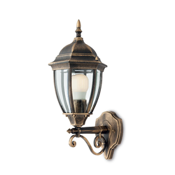 Redo 9604 - Spoljašnja zidna lampa SEVILLA 1xE27/42W/230V IP44 zlatna/patina