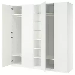 PAX / FORSAND Garderober, bela/bela, 235x60x236 cm