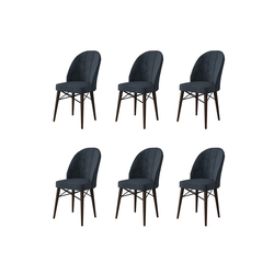 Hanah Home Set stolica Ritim, 44x96x42 cm, 6 komada, Antracit-braon