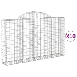 Lučne gabionske košare 10kom 200x30x120/140cm pocinčano željezo