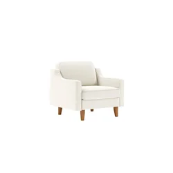ATELIER DEL SOFA 1-Seat Sofa fotelja Robin 1 Milk Froth Walnut