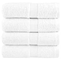 Premium ručnici za pranje SOLUND 4 kom. Bijeli 30x30 cm 600 g/m2