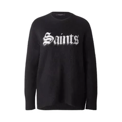 AllSaints Pulover črna/bela