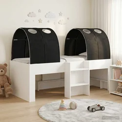 Krevet s Tunnels 4 pcs Bijela i crna Konstruirano drvo