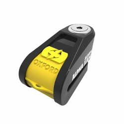Oxford disk ključavnica z alarmom XA14, črna/rumena