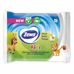 Zewa Vlažni toalet papir Moist Kids, Sa vlaknima lana, 42 komada