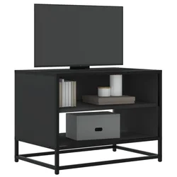 TV ormarić crni 61x40x46 cm Konstruirano drvo i metal
