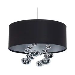 Luster na sajli BUBBLE 1xE27/60W/230V prečnika 40 cm crna