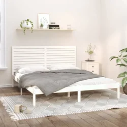Okvir za krevet od masivne borovine bijeli 200 x 200 cm