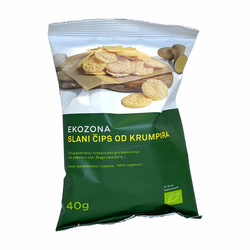 ČIPS OD KRUMPIRA SA SOLI 40g EKOZONA, (3858890136548)