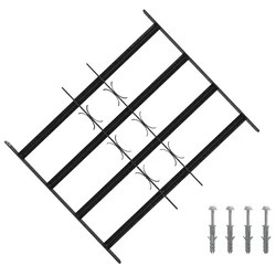 Sigurnosna rešetka za prozore s 4 poprečne šipke 3 pcs 43-74 cm