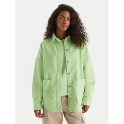 Roxy Srajca Kick Back Washed Cord ERJWT03697 Zelena Regular Fit