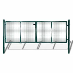 Vrata za ogradu Čelik 300x125 cm Zelena