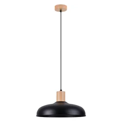 Sollux SL.1324 - Luster na sajli INDY 1xE27/15W/230V prečnik 38 cm crna