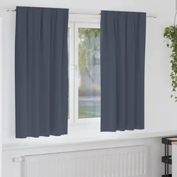 Zavjese za blackout s prstenovima 2 pcs Antracit 175 x 140 cm
