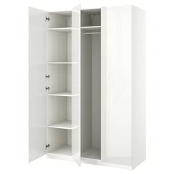 PAX / FARDAL Kombinacija garderobera, bela/v. sjaj bela, 150x60x236 cm