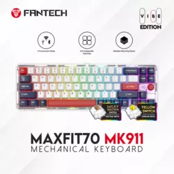 Tastatura Mehanicka Gaming Fantech MK911 RGB Vibe Maxfit 70 London Tour Wireless (Yellow switch)