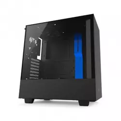 NZXT ohišje H500 Mid-Tower z oknom (CA-H500B-BL), mat črno-modro