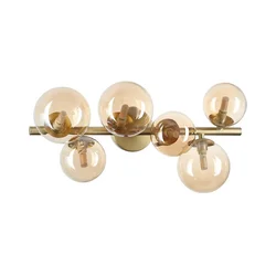 Ideal Lux - LED plafonski luster PERLAGE 6xG9/3W/230V 49 cm zlatna/zadimljena