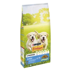 FRISKIES PURINA Suva hrana za štence, Piletina i povrće, 15 kg