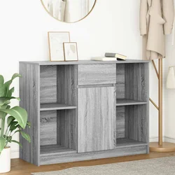 Komoda s ladicom siva sonoma 101x35x76 cm konstruirano drvo