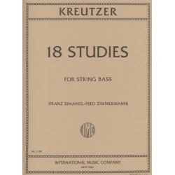 KREUTZER:18 STUDIES STRING BASS