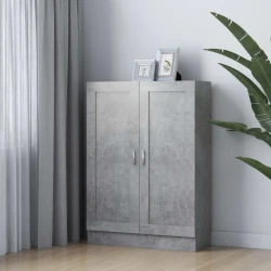 Ormarić za knjige boja betona 82,5x30,5x115cm konstruirano drvo