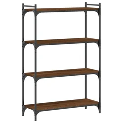 Regal za knjige 4 razine smeđa boja hrasta 80x30x120 cm drveni