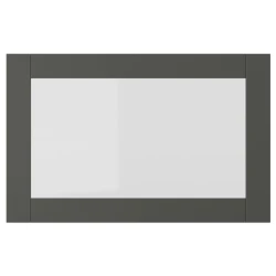 SINDVIK Staklena vrata, tamnosiva/bistro staklo, 60x38 cm