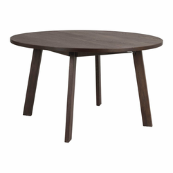 Temno rjava okrogla raztegljiva jedilna miza v hrastovem dekorju o 130 cm Glenside – Rowico
